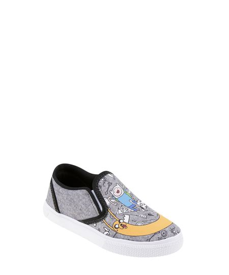 Tenis-Slip-On-Hora-de-Aventura-Cinza-8394384-Cinza_1 Tenis-Slip-On-Hora-de-Aventura-Cinza-8394384-Cinza_1