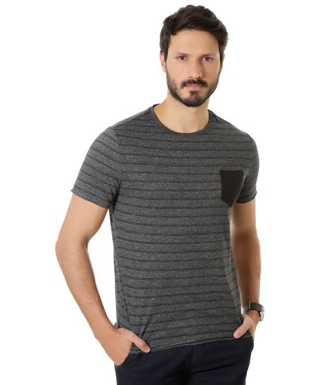Camiseta-Listrada-com-Bolso-Preta-8367641-Preto_1