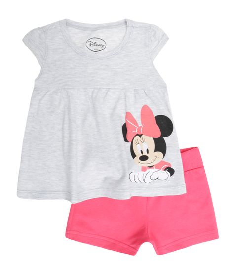 Conjunto-de-Blusa-Cinza-Mescla---Short-Minnie-Rosa-8366134-Rosa_1