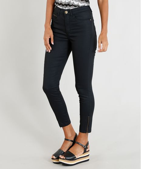 Calca-Feminina-Cigarrete-Missoni-Resinada-com-Ziper-na-Barra-Preta-9390181-Preto_1