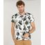 Camiseta-Masculina-Slim-Fit-Estampada-de-Folhagem-e-Caveira-Manga-Curta-Gola-Careca-Branca-9385989-Branco_1