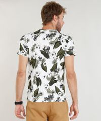 Camiseta-Masculina-Slim-Fit-Estampada-de-Folhagem-e-Caveira-Manga-Curta-Gola-Careca-Branca-9385989-Branco_2