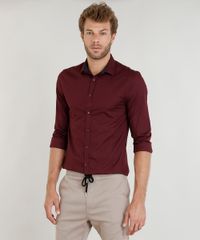 Camisa-Masculina-Slim-Manga-Longa-Vinho-9343393-Vinho_1