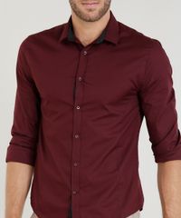 Camisa-Masculina-Slim-Manga-Longa-Vinho-9343393-Vinho_4