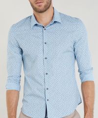 Camisa-Masculina-Slim-Estampada-Mini-Print-Floral-Manga-Longa-Azul-Claro-9253941-Azul_Claro_4