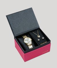 Kit-de-Relogio-Analogico-Lince-Feminino---Brinco---Colar---LRG4558L-KV15S2KX-Dourado-9474586-Dourado_1