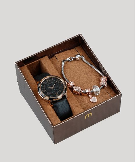 Kit-de-Relogio-Analogico-Mondaine-Feminino---Pulseira---53709LPMVRH2K-Preto-9398390-Preto_1
