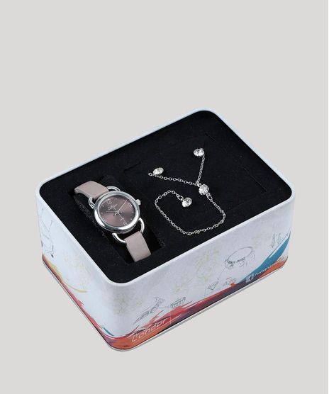 Kit-de-Relogio-Analogico-Condor-Feminino---Brinco---Colar---CO2035KXHK3M-Marrom-9396930-Marrom_1