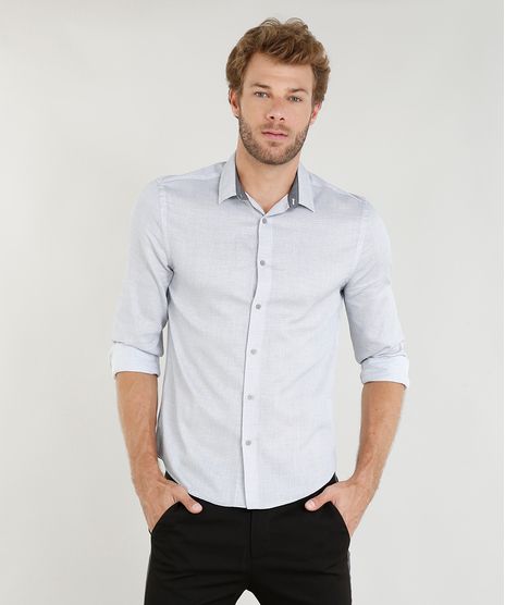 Camisa-Masculina-Comfort-Texturizada-Manga-Longa-Cinza-Claro-9253785-Cinza_Claro_1