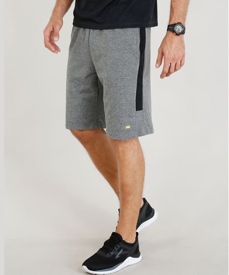 Bermuda-Masculina-Esportiva-Ace-em-Moletom-com-Recortes-em-Tela-Cinza-Mescla-Escuro-9393572-Cinza_Mescla_Escuro_1