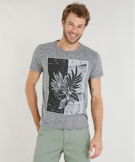 Camiseta-Masculina-Slim-Fit--Deep-Nature--Manga-Curta-Gola-Careca-Cinza-Mescla-Escuro-9415661-Cinza_Mescla_Escuro_1