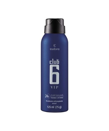 Club 6 Vip Desodorante Antitranspirante Aerosol Masculino Eudora 125ml é boa?