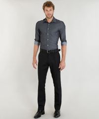 Camisa-Masculina-Comfort-Texturizada-com-Bolso-Manga-Longa-Chumbo-9249075-Chumbo_3