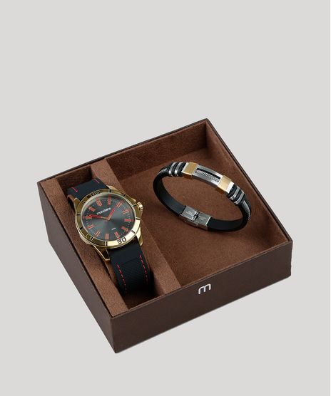 Kit-de-Relogio-Analogico-Mondaine-Masculino---Pulseira---99375GPMVDI2KA-Dourado-9401910-Dourado_1