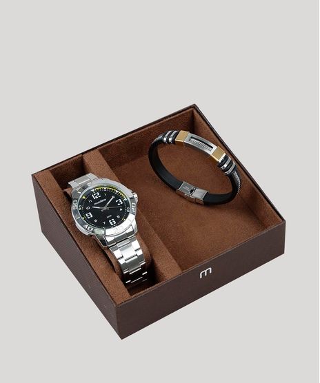 Kit-de-Relogio-Analogico-Mondaine-Masculino---Pulseira---99350G0MVNE4KA-Prateado-9399190-Prateado_1