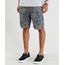 Bermuda-de-Sarja-Masculina-Estampada-de-Folhagem-Verde-Escuro-9403083-Verde_Escuro_1