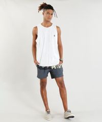 Short-Masculino-com-Estampa-de-Folhagem-e-Bolsos-Preto-9394444-Preto_3