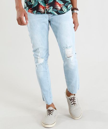 Calca-Jeans-Masculina-Carrot-com-Rasgos-Azul-Claro-9393698-Azul_Claro_1