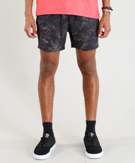 Short-Masculino-Estampado-de-Folhagens-com-Bolsos-Preto-9394446-Preto_1 Short-Masculino-Estampado-de-Folhagens-com-Bolsos-Preto-9394446-Preto_1