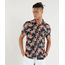 Camisa-Masculina-Estampada-Floral-Manga-Curta-Preta-9395736-Preto_1