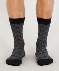 Meia-Masculina-Cano-Alto-Lupo-Estampada-Xadrez-Preta-9448747-Preto_2