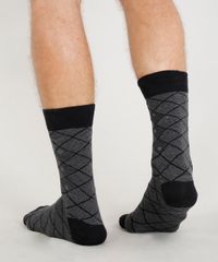 Meia-Masculina-Cano-Alto-Lupo-Estampada-Xadrez-Preta-9448747-Preto_4