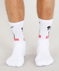 Meia-Masculina-Cano-Alto-Divertida--Segue-o-Baile--com-Caveira-Branca-9437025-Branco_2