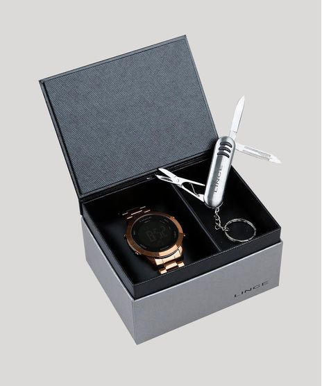 Kit-de-Relogio-Digital-Lince-Unissex---Chaveiro-Canivete---SDPH084L-KD80PXNX-Marrom-9400780-Marrom_1