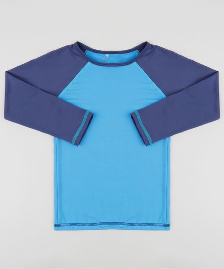 Camiseta-de-Praia-Infantil-Raglan-Manga-Longa-Gola-Careca-Azul-Claro-9386668-Azul_Claro_1