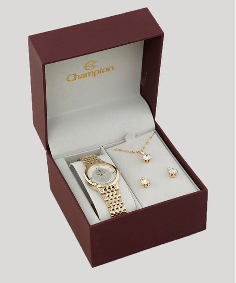 Kit-de-Relogio-Analogico-Champion-Feminino---Colar---Brinco---CH24857B-Dourado-9475362-Dourado_1