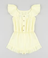 Macaquinho-Infantil-em-Linho-com-Cinto-Trancado-Amarelo-Claro-9174598-Amarelo_Claro_1