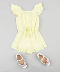 Macaquinho-Infantil-em-Linho-com-Cinto-Trancado-Amarelo-Claro-9174598-Amarelo_Claro_3