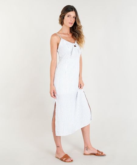 Vestido-Midi-Mindset-Listrado-com-Laco-e-Fendas-Alcas-Finas-Decote-V-Off-White-9258508-Off_White_1