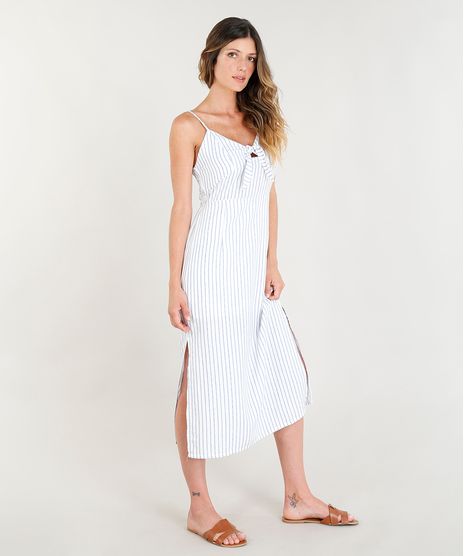 Vestido-Midi-Mindset-Listrado-com-Laco-e-Fendas-Alcas-Finas-Decote-V-Off-White-9258508-Off_White_1