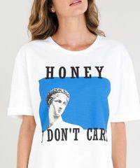 T-Shirt-Feminina-Mindset-Manga-Curta--Honey-I-Don-t-Care--Branca-9470829-Branco_4