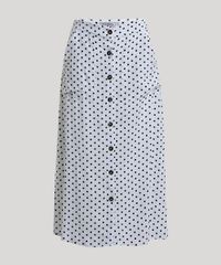 Saia-Feminina-Midi-Estampada-de-Poa-com-Fendas-Branca-9247472-Branco_5