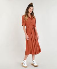 Vestido-Midi-com-Pregas-Mindset-com-Faixa-de-Amarrar-Manga-Longa-Cobre-9385643-Cobre_3