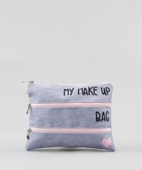 Necessaire-Feminina-Monstrinhos-com-Divisoria-Cinza-Mescla-9416193-Cinza_Mescla_1
