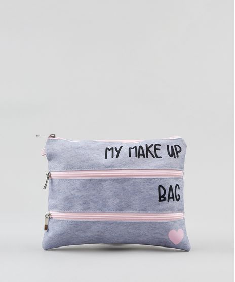 Necessaire-Feminina-Monstrinhos-com-Divisoria-Cinza-Mescla-9416193-Cinza_Mescla_1
