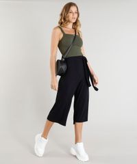 Calca-Pantacourt-Feminina-Canelada-com-Faixa-de-Amarrar-Preta-9439860-Preto_3
