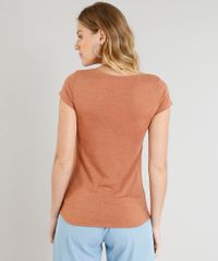Blusa-Feminina--Meow--Manga-Curta-Decote-Redondo-Marrom-9424907-Marrom_2