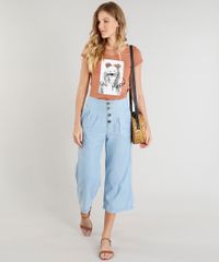Blusa-Feminina--Meow--Manga-Curta-Decote-Redondo-Marrom-9424907-Marrom_3