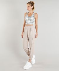 Regata-Feminina-Cropped-Estampada-Xadrez-com-Vazados-Decote-V-Off-White-9436135-Off_White_3