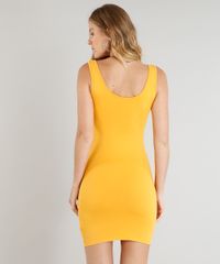 Vestido-Feminino-Basico-Curto-Alca-Media-Decote-Redondo-Mostarda-9388011-Mostarda_2