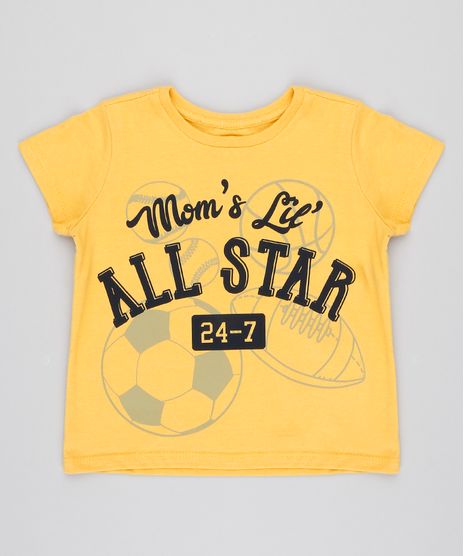 Camiseta-Infantil--All-Star--Manga-Curta-Gola-Careca-Amarela-9426398-Amarelo_1