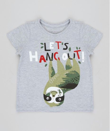 Camiseta-Infantil-Bicho-Preguica-Manga-Curta-Gola-Careca-Cinza-Mescla-9426399-Cinza_Mescla_1