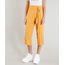 Calca-Pantacourt-Feminina-Canelada-com-Faixa-de-Amarrar-Mostarda-9439860-Mostarda_1