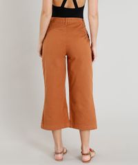 Calca-Pantacourt-de-Sarja-Feminina-com-Botoes-Caramelo-9453688-Caramelo_2