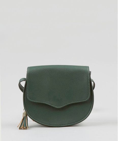Bolsa-Transversal-Feminina-Arredondada-com-Tassel-Verde-Escuro-8369122-Verde_Escuro_1