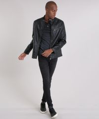Jaqueta-Masculina-Biker-Water-Reppelent-com-Bolsos-Preta-8851847-Preto_3